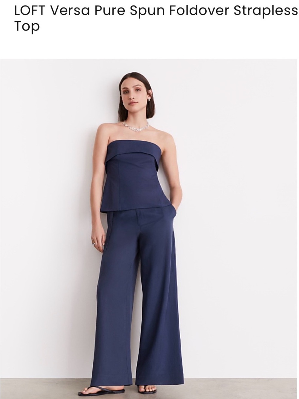 LOFT Strapless Foldover Top